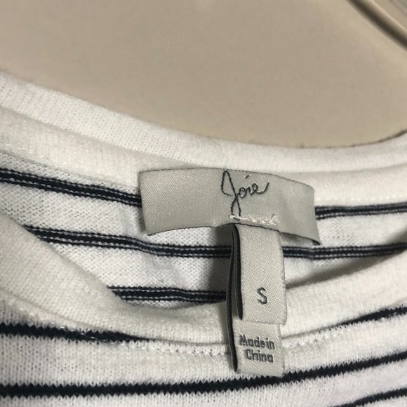 JOIE | The Hamptons Graphic Striped Knit Cap Sleeve T-Shirt Top - Picture 3 of 6